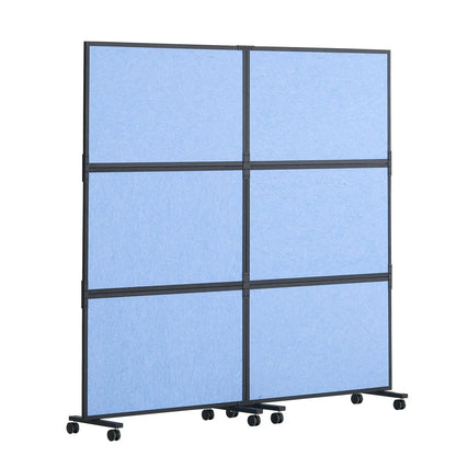 VEVOR Acoustic Room Divider Partition Panel Privacy Screen 2 Pack Indigo Blue - Mekamart Australia