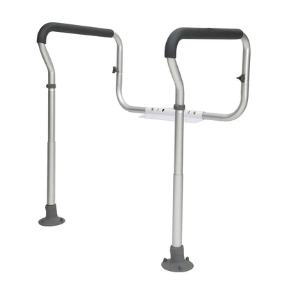 VEVOR Toilet Safety Rail, Bathroom Toilet Seat Frame, Adjustable Width & Height Fit Most Toilets, Supports 136 kg, Toilet Handles Grab Bars with Padded Armrests for Handicap, Disabled, Seniors - Mekamart Australia