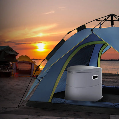 VEVOR Portable Toilet for Camping, Porta Potty with 5L Detachable Inner Bucket & Removable Paper Holder, Commode with Dual Lids, Travel Toilet for Adults Kids Outdoor Camping Car Long Road Trips - Mekamart Australia