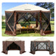 VEVOR Pop-up Camping Gazebo Camping Canopy Shelter 6 Sided 10' x 10' Sun Shade - Mekamart Australia