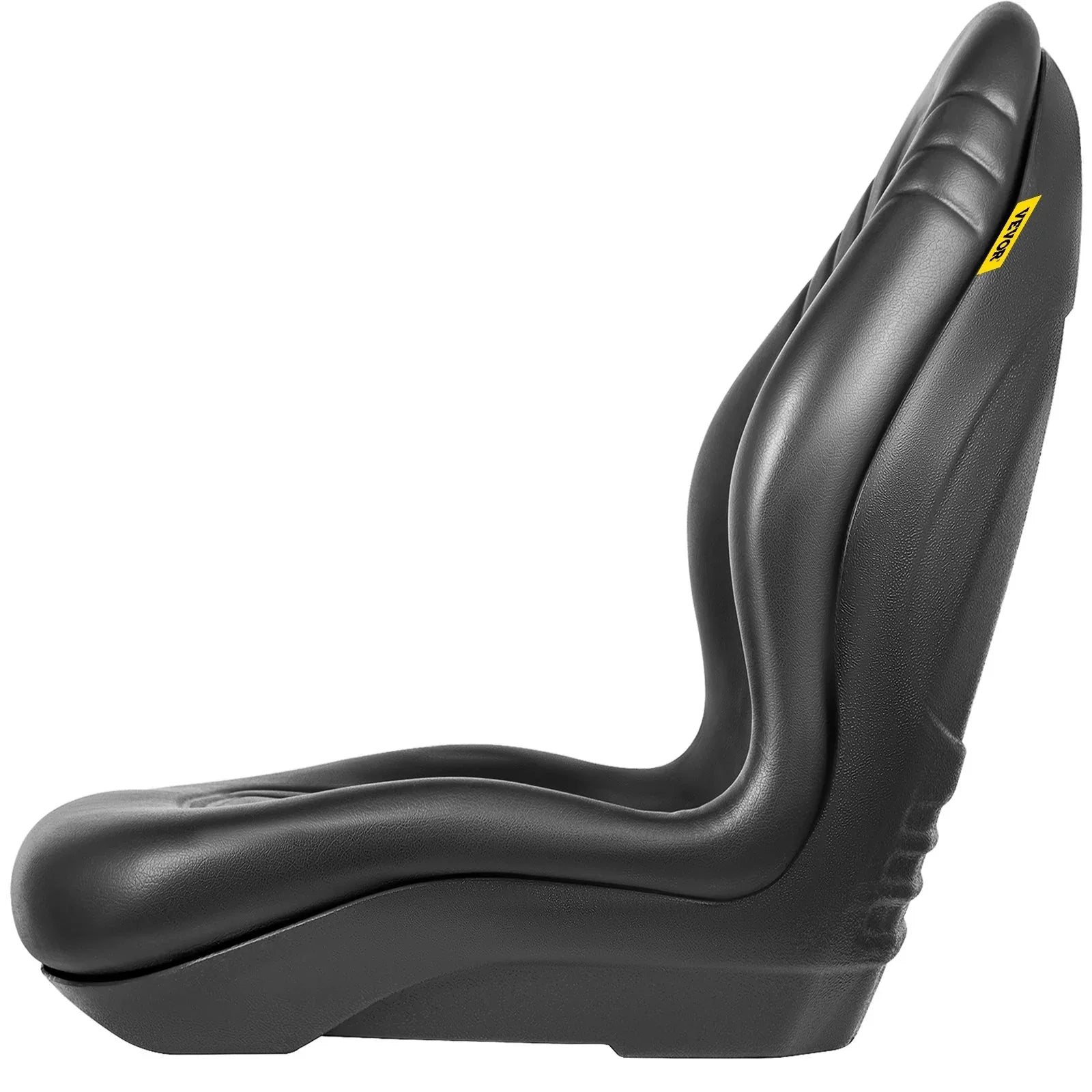 VEVOR Universal Lawn Tractor Seat Replacement, Compact High Back Mower Seat, Black Vinyl Forklift Seat, Central Drain Hole Skid Steer Seat with Mounting Bolt Patterns of 8" x 11.5" & 11.25" x 11.5" - Mekamart Australia