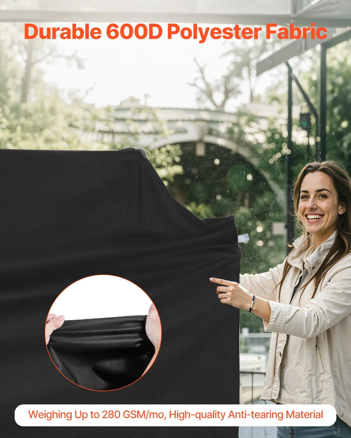 VEVOR 65 inch Grill Cover Heavy Duty BBQ Gas Grill Cover Outdoor Waterproof - Mekamart Australia