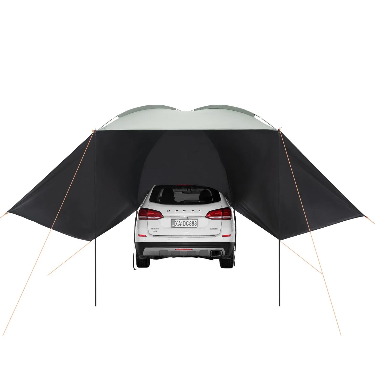 VEVOR Vehicle Awning, Large 10' x 7' Shade Coverage Car Side Awning, PU2000mm UV50+ Car Awning with Extended Side Canopies and Portable Storage Bag, Suitable for Truck, SUV, Van, Campers - Mekamart Australia