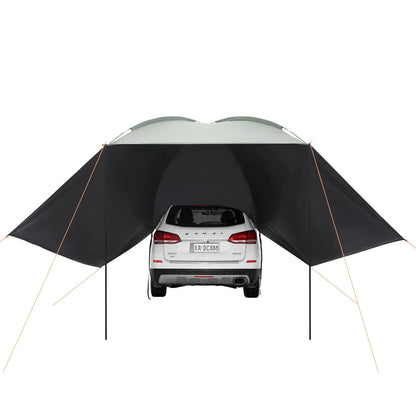 VEVOR Vehicle Awning, Large 10' x 7' Shade Coverage Car Side Awning, PU2000mm UV50+ Car Awning with Extended Side Canopies and Portable Storage Bag, Suitable for Truck, SUV, Van, Campers - Mekamart Australia
