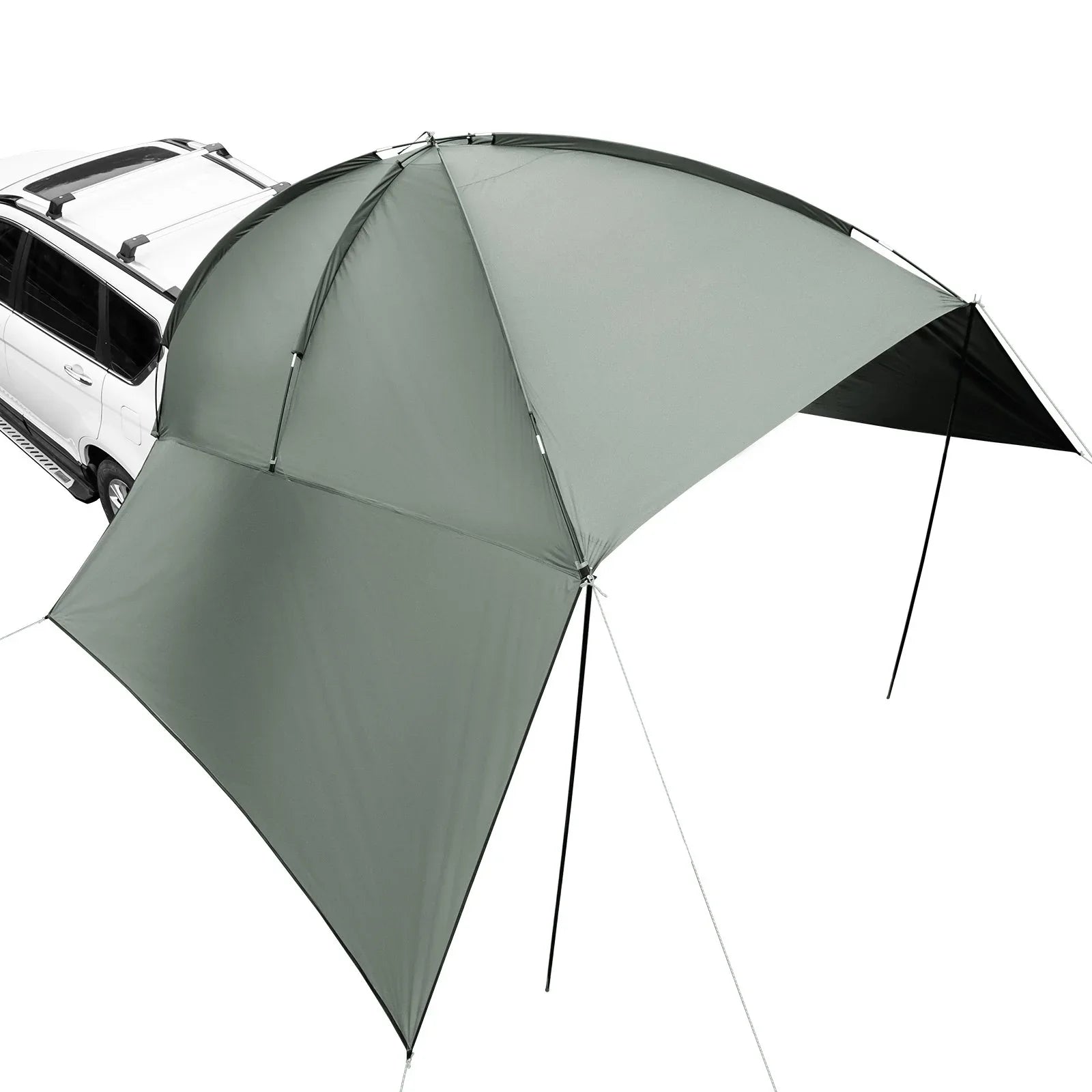 VEVOR Vehicle Awning, Large 10' x 7' Shade Coverage Car Side Awning, PU2000mm UV50+ Car Awning with Extended Side Canopies and Portable Storage Bag, Suitable for Truck, SUV, Van, Campers - Mekamart Australia