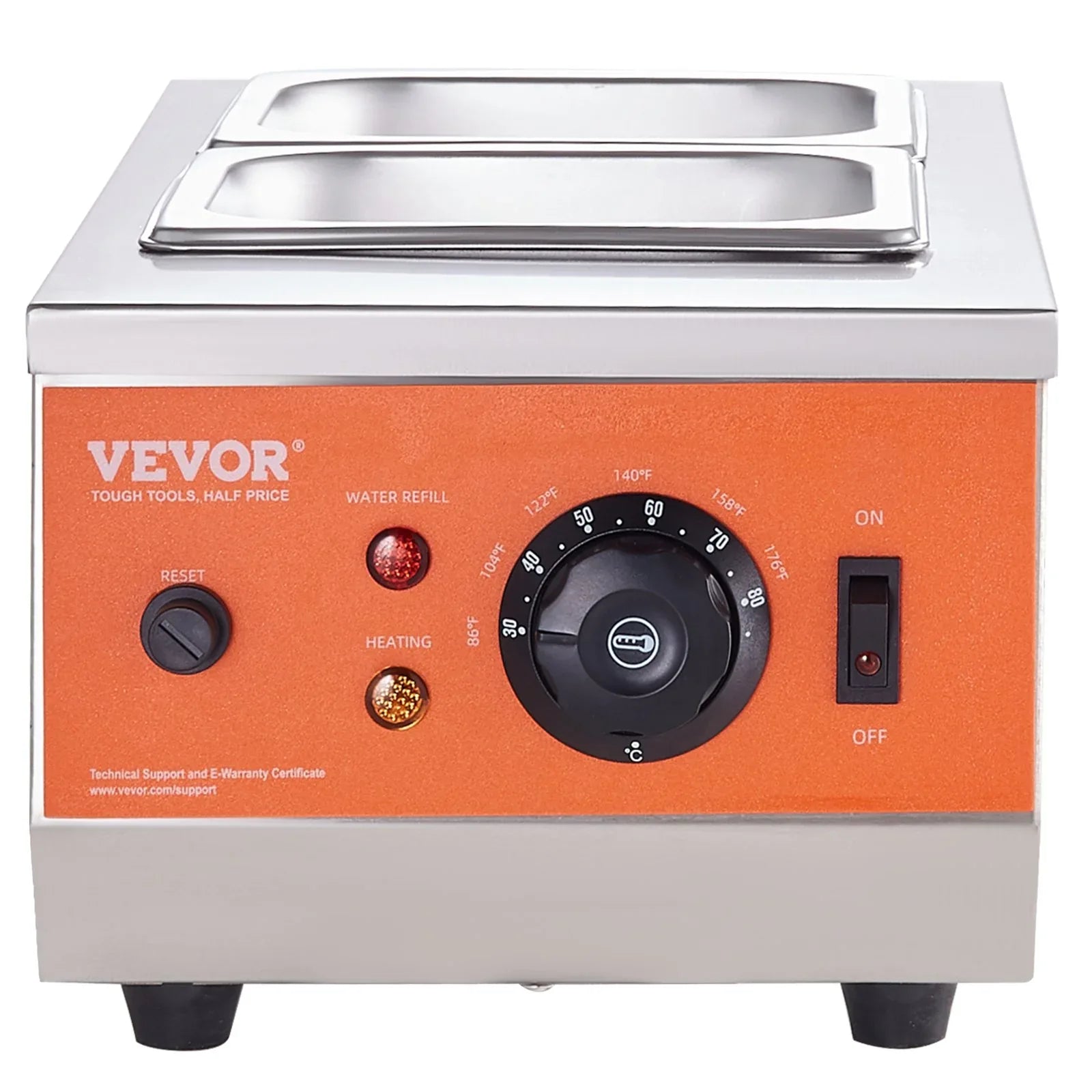 VEVOR Chocolate Tempering Machine, 2 Tanks Chocolate Melting Pot with TEMP Control, 800W Stainless Steel Electric Commercial Food Warmer For Chocolate/Milk/Cream Melting and Heating - Mekamart Australia