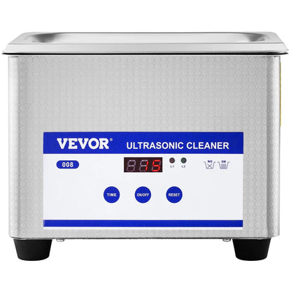 VEVOR 0.8L Professional Ultrasonic Cleaner 304 Stainless Steel Digital Lab Ultrasonic Cleaner with Timer for Jewelry Watch Glasses Circuit Board Dentures Small Parts Dental Instrument (0.8L) - Mekamart Australia