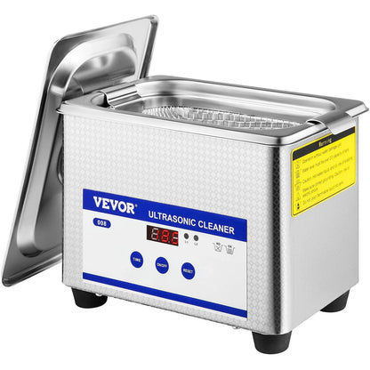 VEVOR 0.8L Professional Ultrasonic Cleaner 304 Stainless Steel Digital Lab Ultrasonic Cleaner with Timer for Jewelry Watch Glasses Circuit Board Dentures Small Parts Dental Instrument (0.8L) - Mekamart Australia