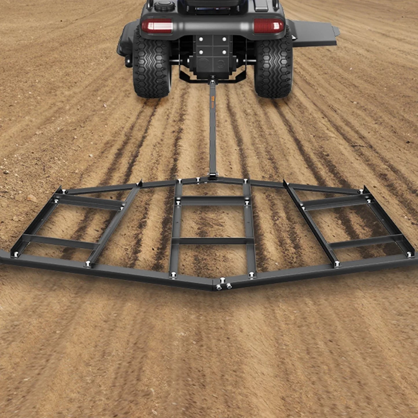 VEVOR Driveway Drag, 84" Width Tow Behind Drag Harrow, Q235 Steel Driveway Grader with Adjustable Bars, Support up to 50 lbs, Driveway Tractor Harrow for ATVs, UTVs, Garden Lawn Tractors - Mekamart Australia