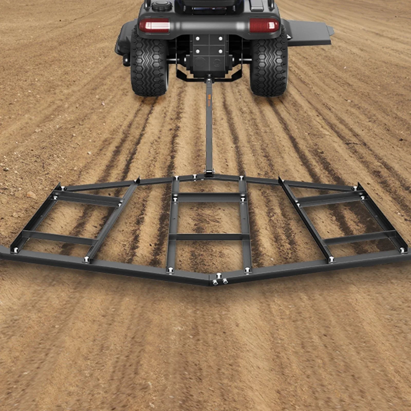 VEVOR Driveway Drag, 84" Width Tow Behind Drag Harrow, Q235 Steel Driveway Grader with Adjustable Bars, Support up to 50 lbs, Driveway Tractor Harrow for ATVs, UTVs, Garden Lawn Tractors - Mekamart Australia