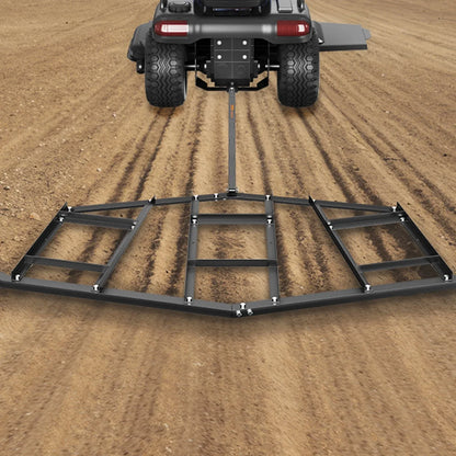 VEVOR Driveway Drag, 84" Width Tow Behind Drag Harrow, Q235 Steel Driveway Grader with Adjustable Bars, Support up to 50 lbs, Driveway Tractor Harrow for ATVs, UTVs, Garden Lawn Tractors - Mekamart Australia