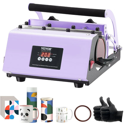 VEVOR Tumbler Heat Press Machine 11-30oz Mug Press Sublimation Tumblers Purple - Mekamart Australia