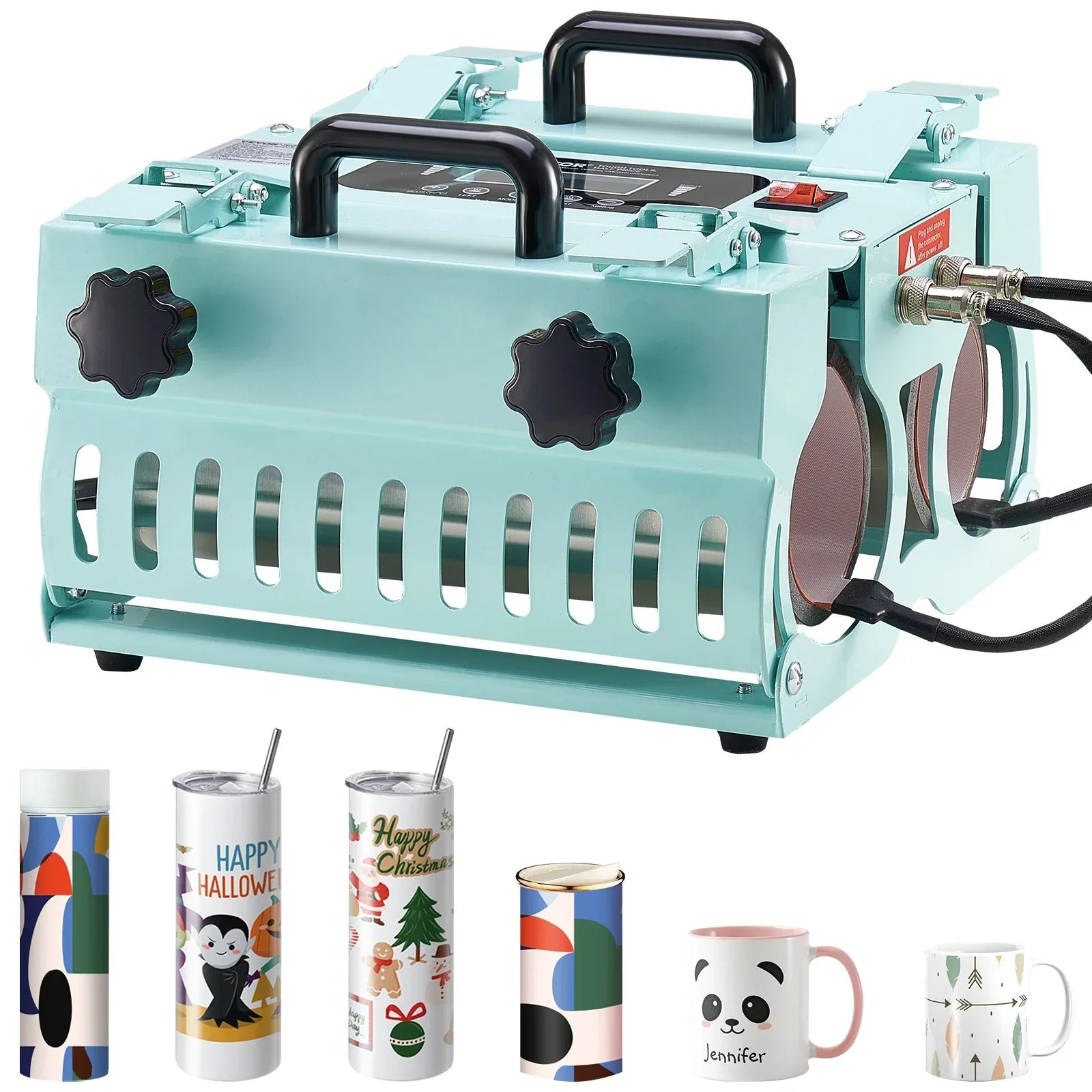 VEVOR Tumbler Heat Press Machine 2 Station Heaters 11-30oz Mug Press Sublimation - Mekamart Australia