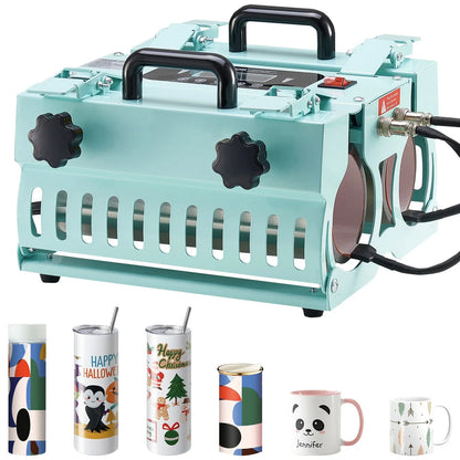 VEVOR Tumbler Heat Press Machine 2 Station Heaters 11-30oz Mug Press Sublimation - Mekamart Australia