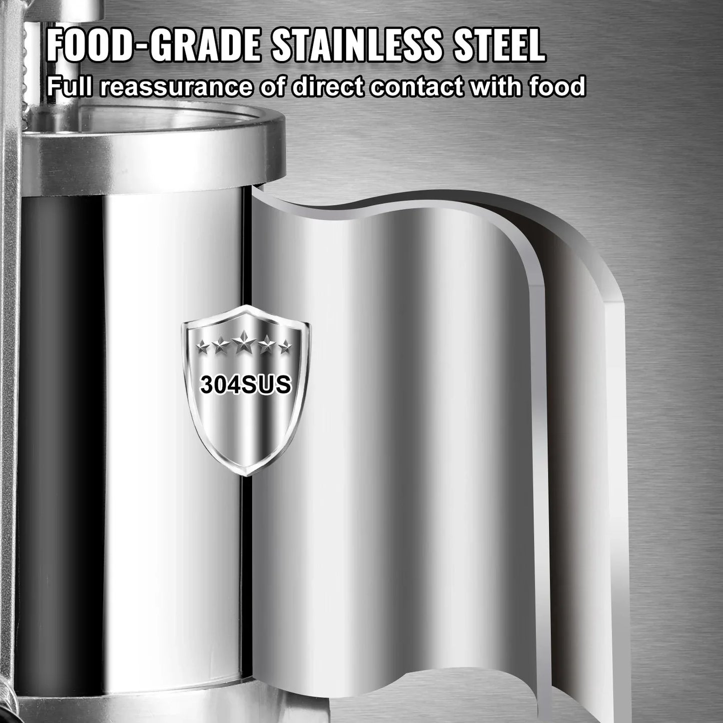 VEVOR Sausage Stuffer 2.5LBS/1.5L Capacity Homemade Sausage Maker Stainless Steel - Mekamart Australia