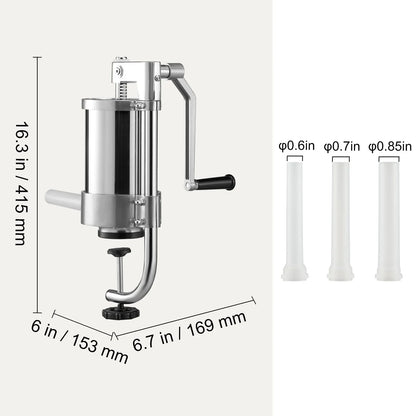 VEVOR Sausage Stuffer 2.5LBS/1.5L Capacity Homemade Sausage Maker Stainless Steel - Mekamart Australia