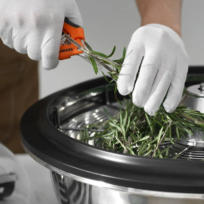 VEVOR Leaf Bowl Trimmer, 24'' Trimmer Bowl, Manual Bud Trimmer with Stainless-Steel Blades for Twisted Spin Cut, Clear Visibility Dome and Hand Pruner Included, for Cutting Leaves, Buds, Flowers - Mekamart Australia