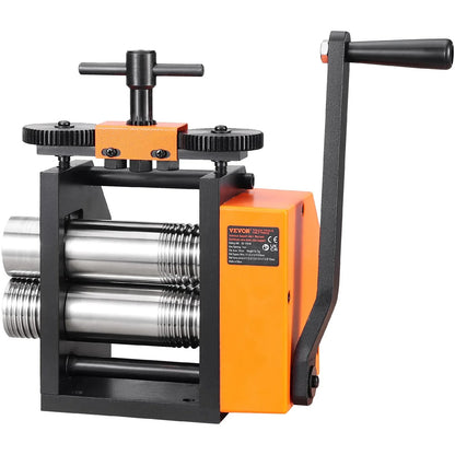 VEVOR Rolling Mill, 2.95"/75 mm Jewelry Rolling Mill Machine, 1: 2 Gear Ratio, 3-in-1 Multi-function Rolling Mill, 0.03-6.5mm Press Thickness for Metal Jewelry Making Sheet Square Wire Semicircle - Mekamart Australia