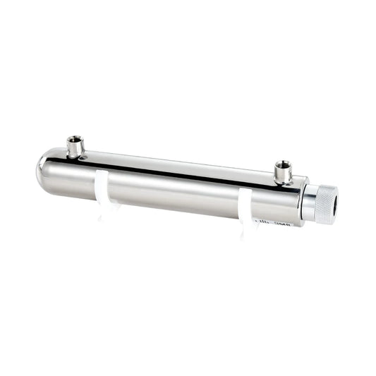 VEVOR UV Water Purifier, 12W 1GPM, 220V Versatile Ultraviolet Water Purifier Filter with Stainless Steel Housing, Whole House UV Water Filter with Quartz Sleeve Fit for Shower/Drinking/Cleaning - Mekamart Australia