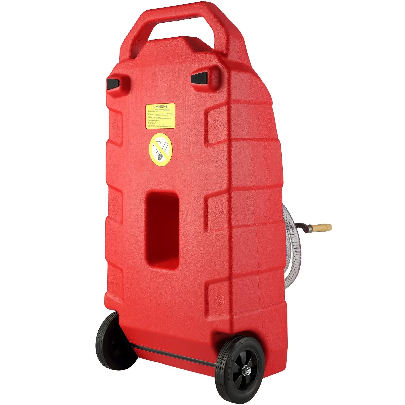 VEVOR 60.57L Fuel Caddy, 7.8 L/min, Portable Gas Storage Tank Container with Hand Pump Rubber Wheels, Fuel Transfer Storage Tank for Gasoline Diesel Machine Oil Car Mowers Tractor Boat Motorcycle - Mekamart Australia