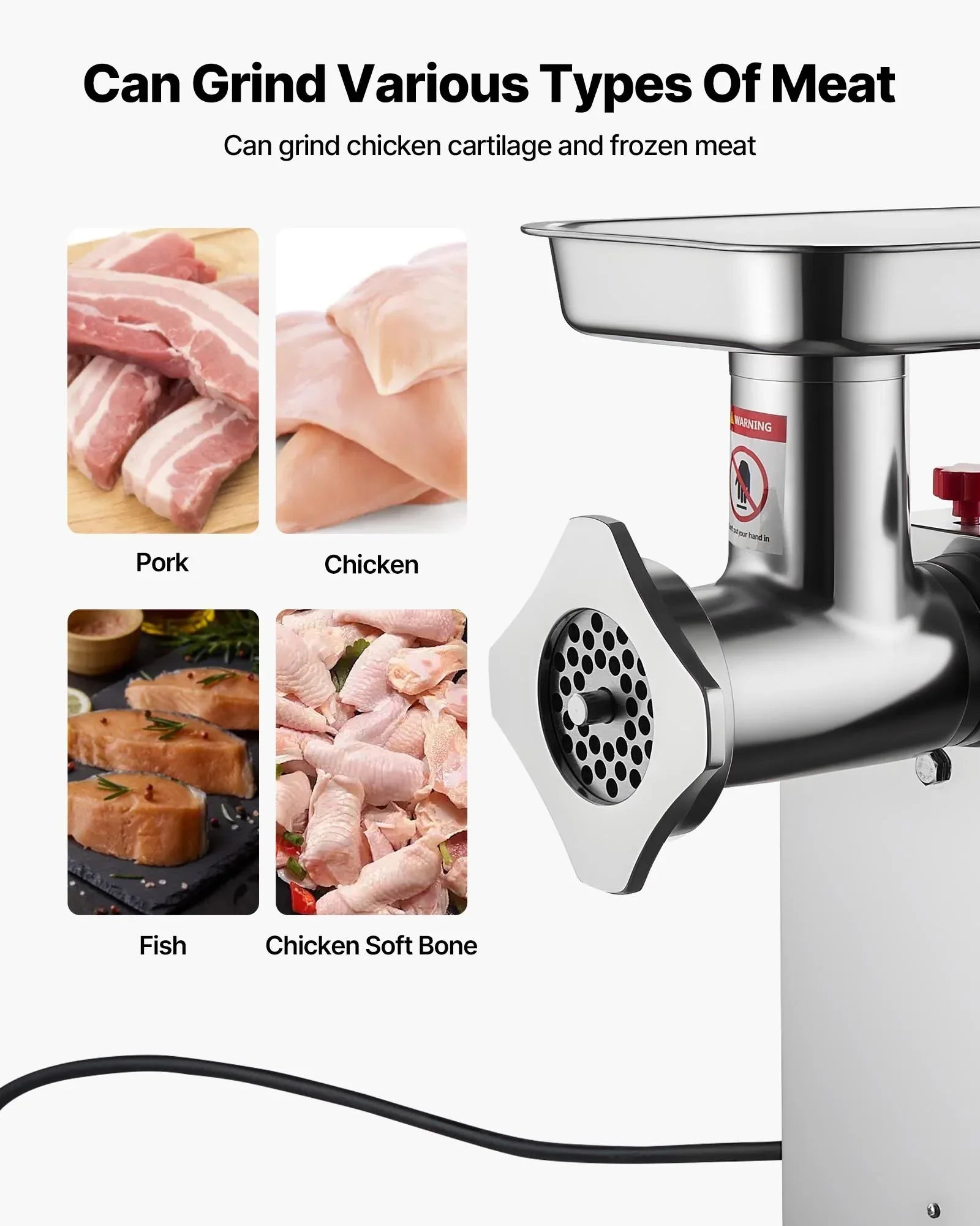 VEVOR Commercial Electric Meat Grinder 9.2 Lbs/Min Sausage Stuffer Maker Kitchen - Mekamart Australia