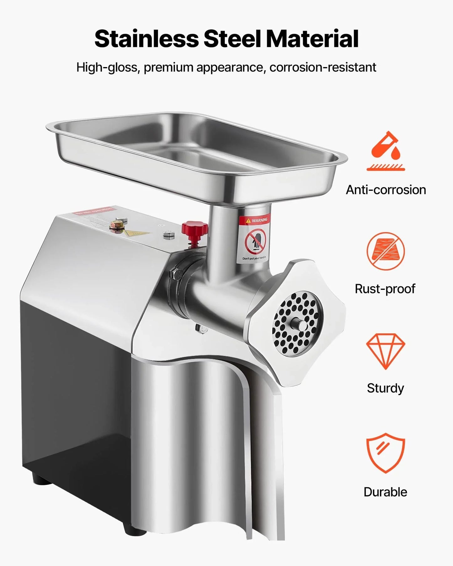 VEVOR Commercial Electric Meat Grinder 9.2 Lbs/Min Sausage Stuffer Maker Kitchen - Mekamart Australia