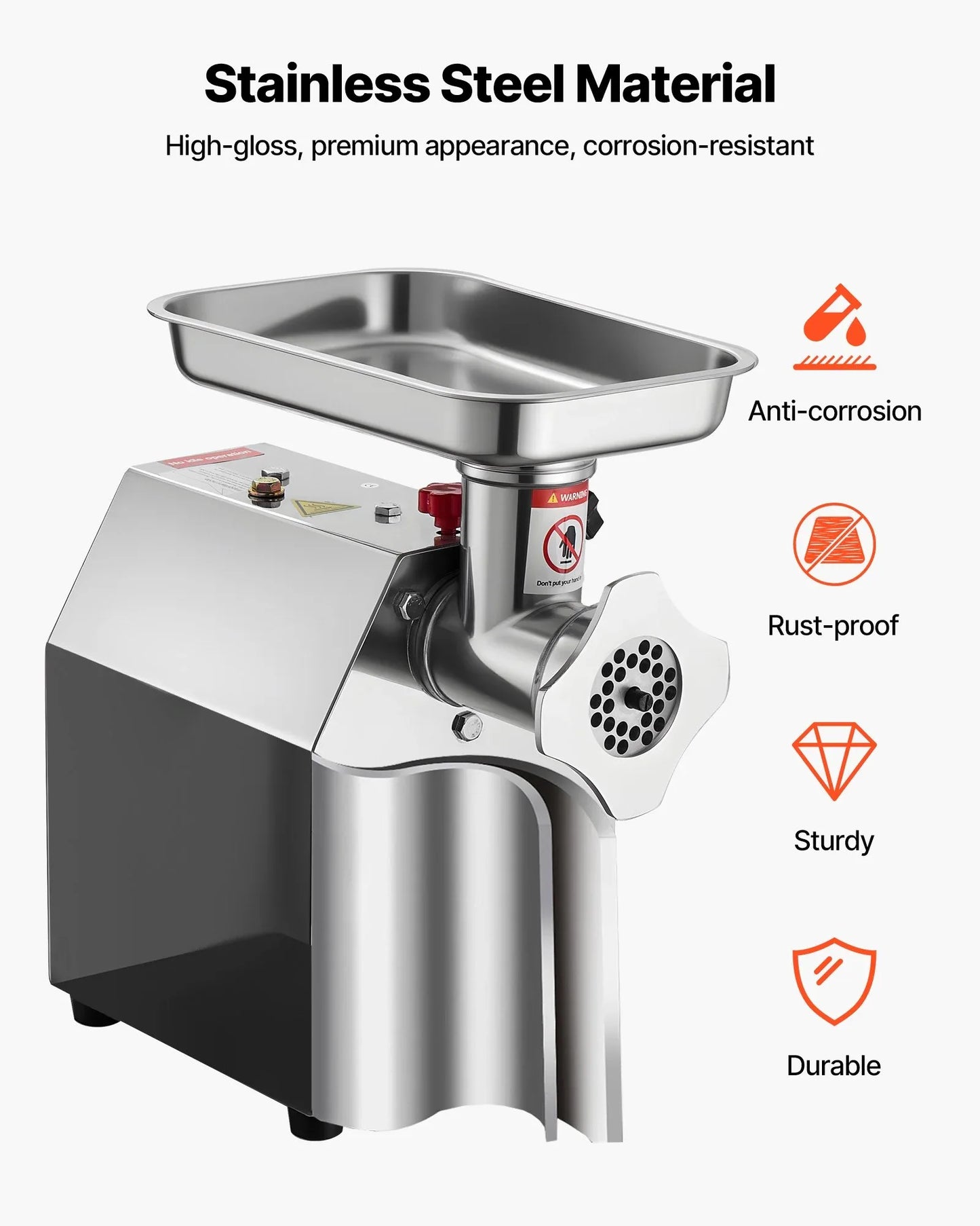VEVOR Commercial Electric Meat Grinder 5.5 Lbs/Min Sausage Stuffer Maker Kitchen - Mekamart Australia