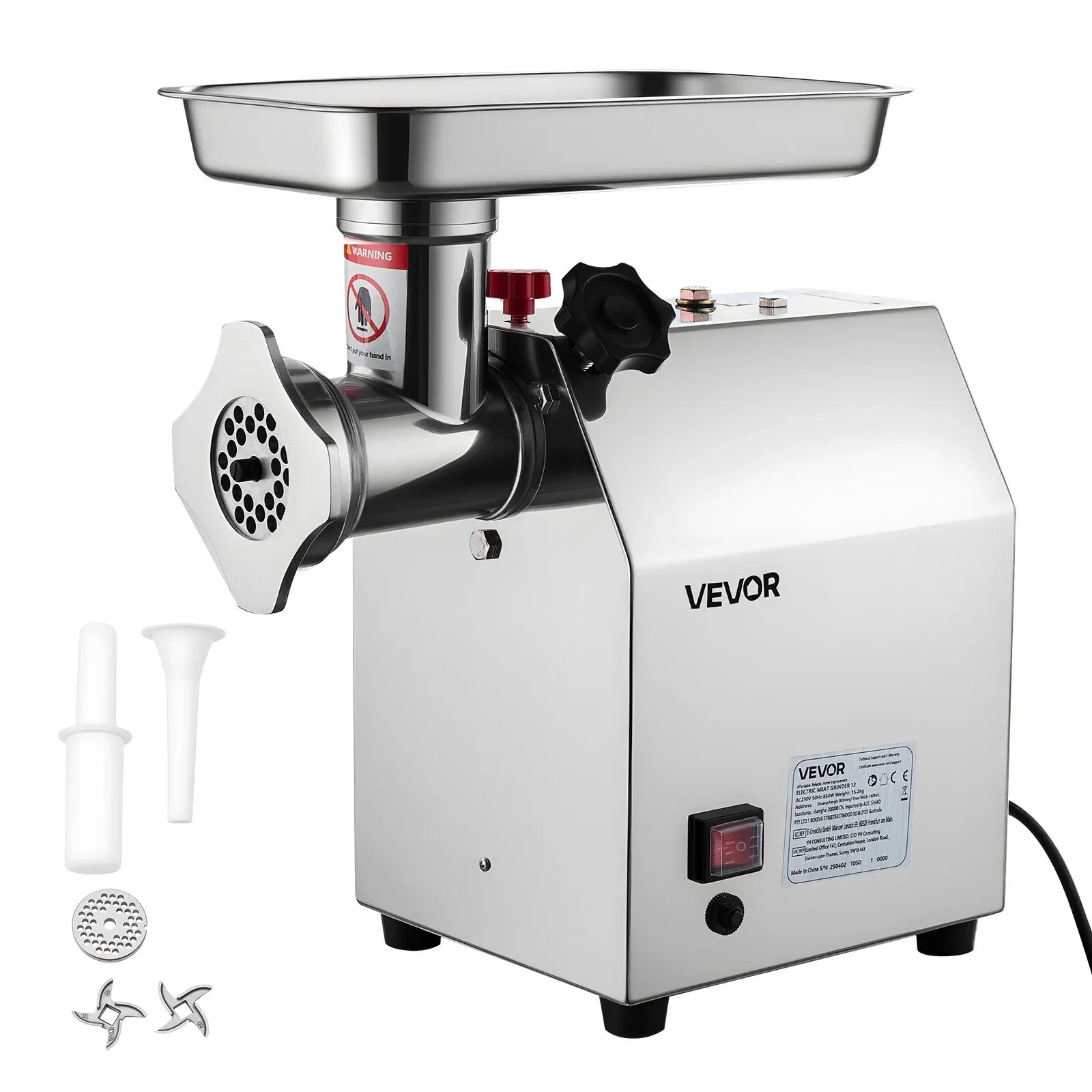 VEVOR Commercial Electric Meat Grinder 5.5 Lbs/Min Sausage Stuffer Maker Kitchen - Mekamart Australia