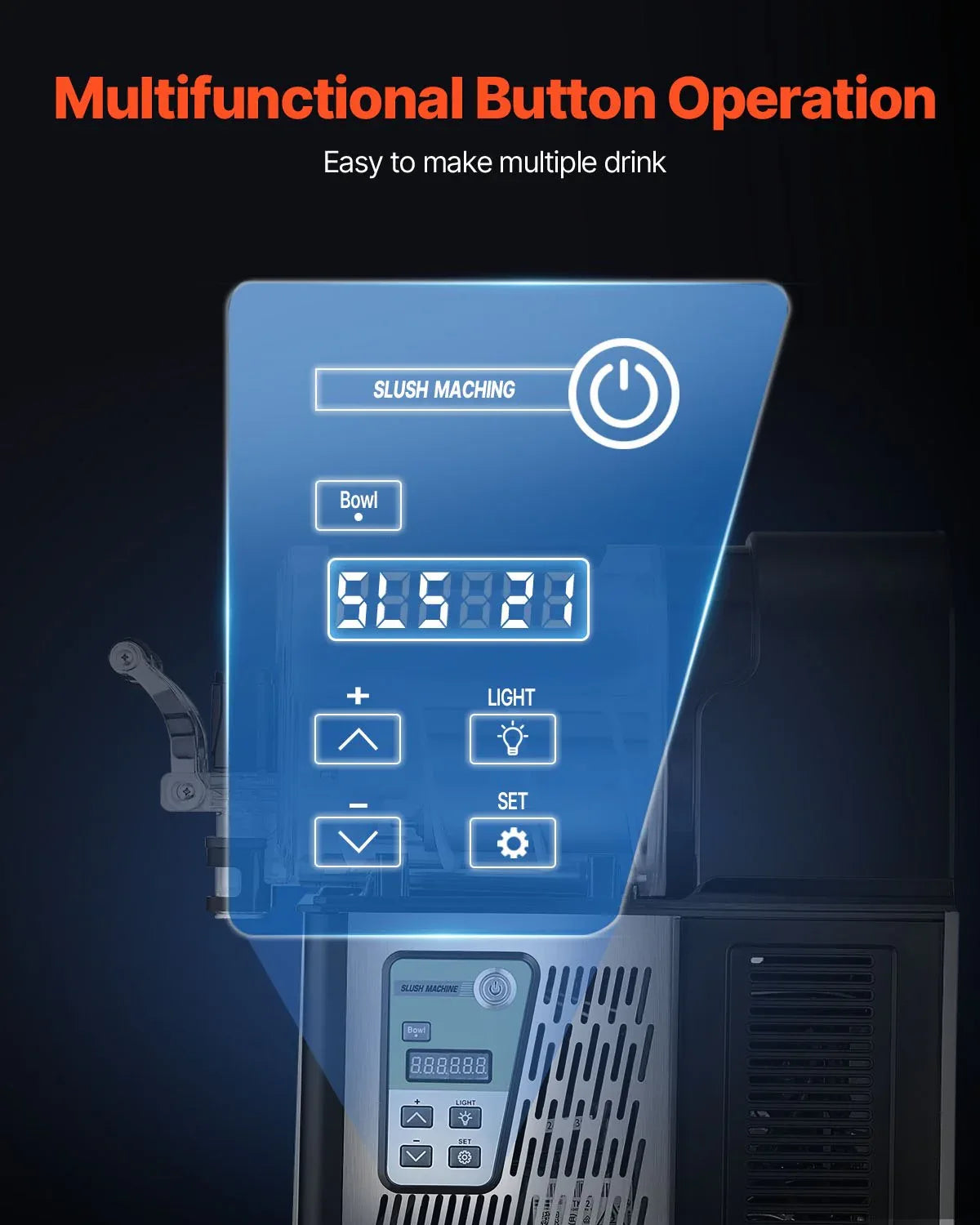 VEVOR 3L Commercial Slushy Machine Margarita Smoothie Frozen Drink Maker - Mekamart Australia