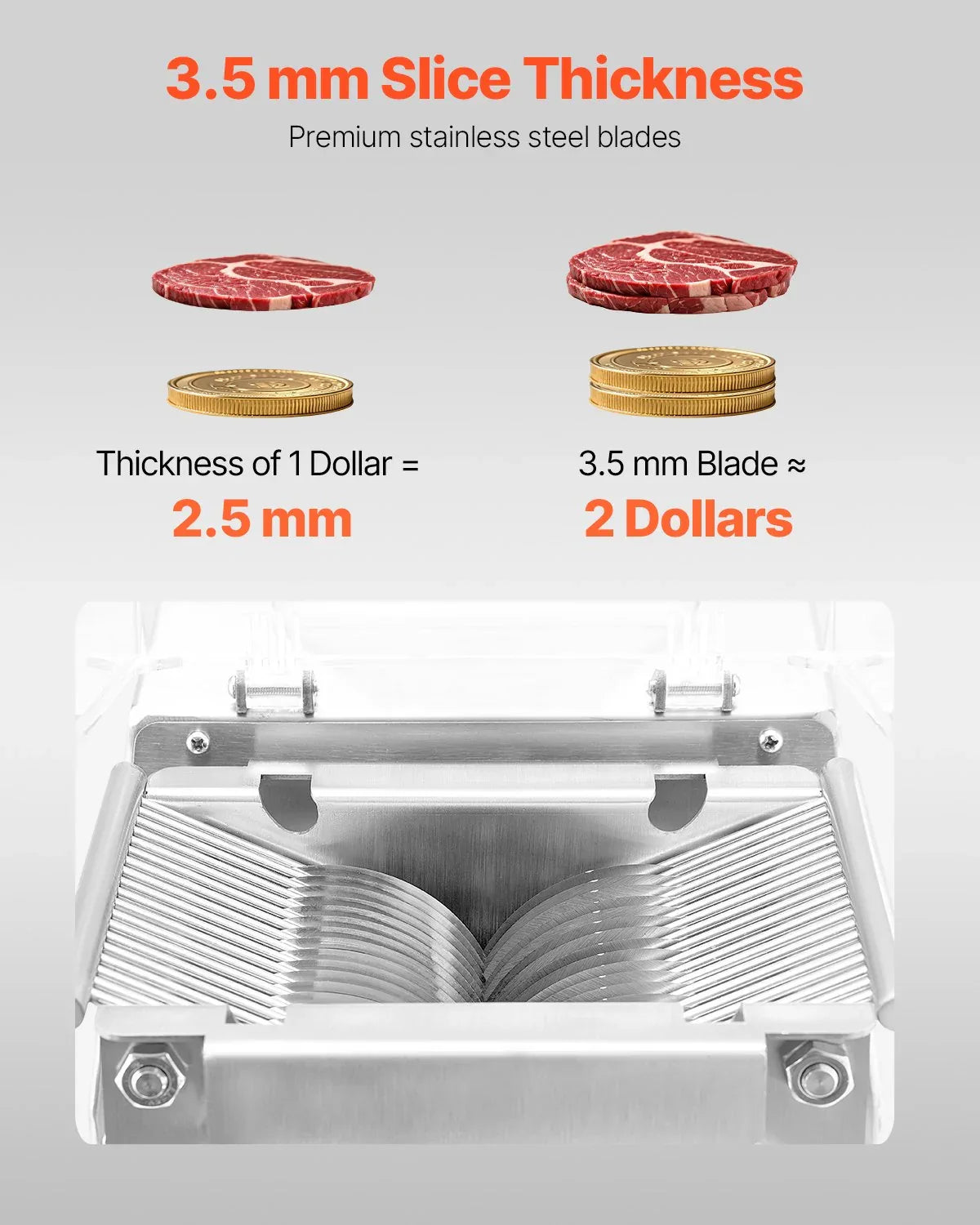 VEVOR Electric Meat Cutter Machine 550W Commercial Meat Slicer Cutting Machine - Mekamart Australia