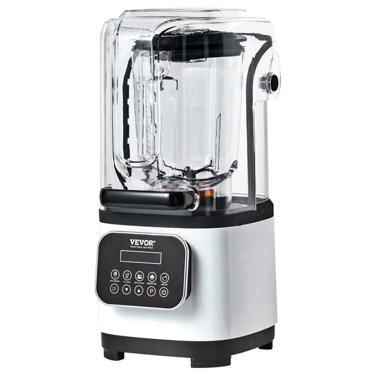 VEVOR Professional Blender with Shield, Commercial Countertop Blenders, 2L Jar Blender Combo, Stainless Steel 9 Speed & 5 Functions Blender, for Shakes, Smoothies, Peree, and Crush Ice, White - Mekamart Australia