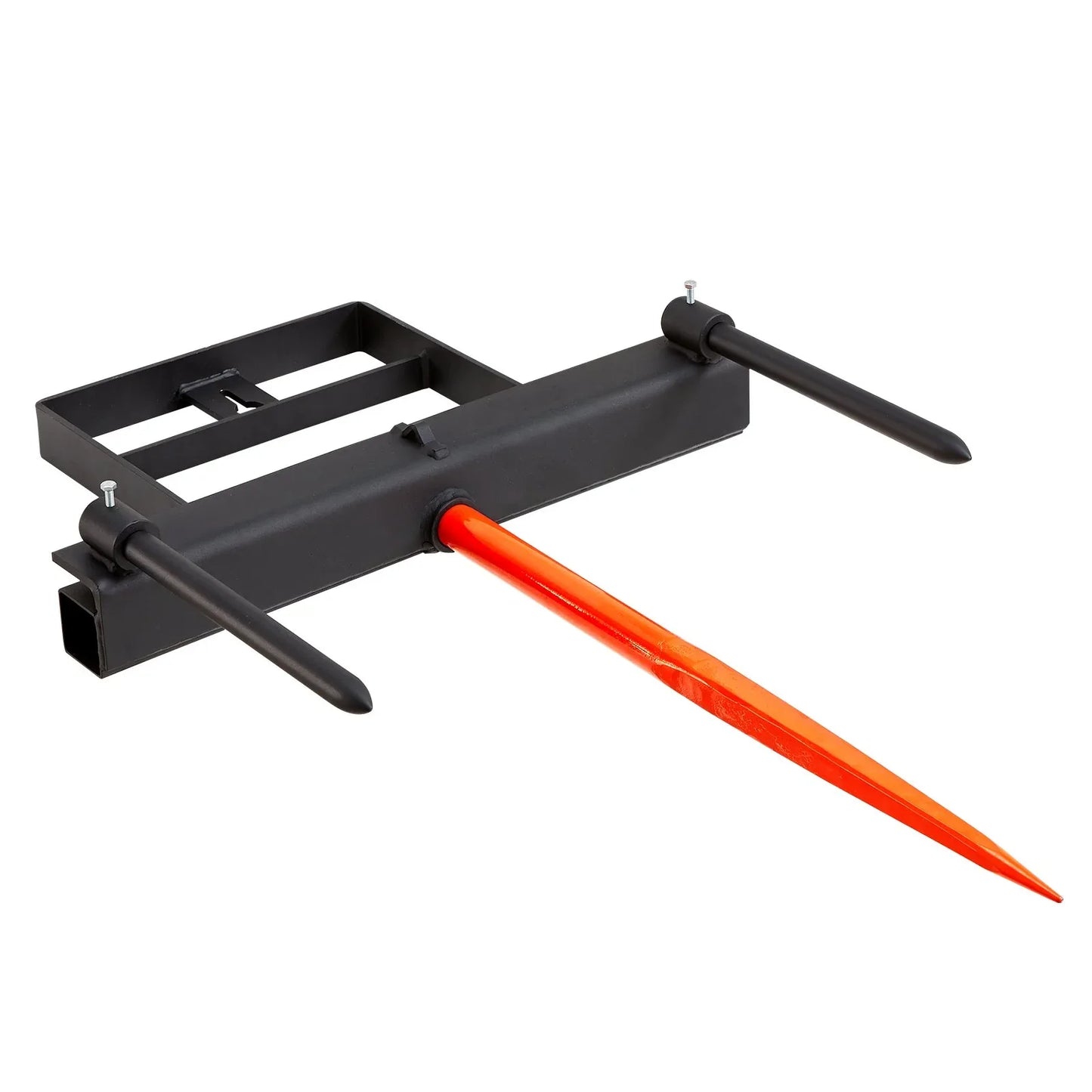 VEVOR 39" Hay Spear, Bale Spears 726kg Loading Capacity, Skid Steer Loader Tractor Bucket Attachment with 2pcs 17.5" Stabilizer Spears and 60" Chain, Quick Attach Spike Forks - Mekamart Australia