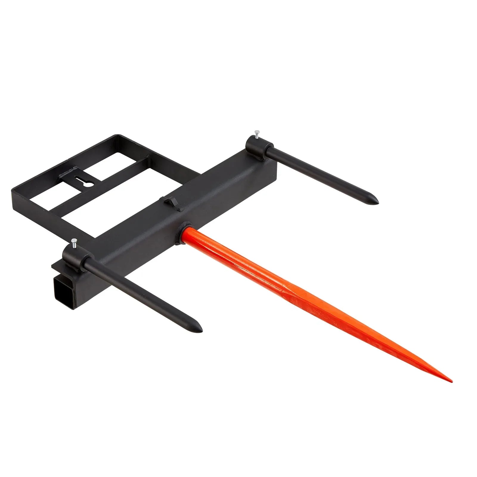 VEVOR 39" Hay Spear, Bale Spears 726kg Loading Capacity, Skid Steer Loader Tractor Bucket Attachment with 2pcs 17.5" Stabilizer Spears and 60" Chain, Quick Attach Spike Forks - Mekamart Australia