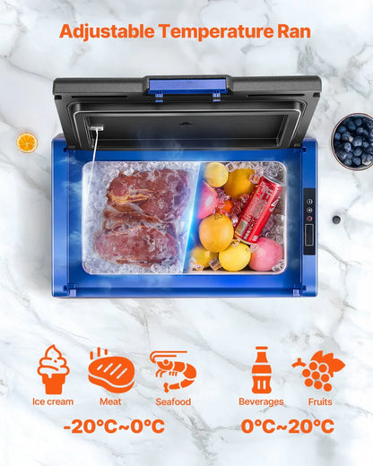 VEVOR Portable Car Refrigerator Freezer Compressor 20L Single Zone for Car Home - Mekamart Australia