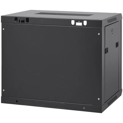 VEVOR 9U Wall Mount Network Server Cabinet, 39.37 cm Deep, Server Rack Cabinet Enclosure, 90.7 kg Max. Ground-mounted Load Capacity, with Locking Glass Door Side Panels, for IT Equipment, A/V Devices - Mekamart Australia
