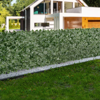 VEVOR Ivy Privacy Fence, 990 x 2490 mm Artificial Green Wall Screen, Greenery Ivy Fence with Mesh Cloth Backing and Strengthened Joint, Faux Hedges Vine Leaf Decoration for Outdoor Garden, Yard - Mekamart Australia