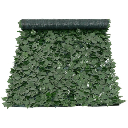 VEVOR Ivy Privacy Fence, 990 x 2490 mm Artificial Green Wall Screen, Greenery Ivy Fence with Mesh Cloth Backing and Strengthened Joint, Faux Hedges Vine Leaf Decoration for Outdoor Garden, Yard - Mekamart Australia