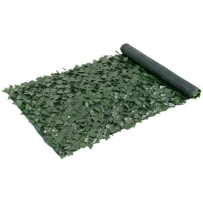 VEVOR Ivy Privacy Fence, 990 x 2490 mm Artificial Green Wall Screen, Greenery Ivy Fence with Mesh Cloth Backing and Strengthened Joint, Faux Hedges Vine Leaf Decoration for Outdoor Garden, Yard - Mekamart Australia