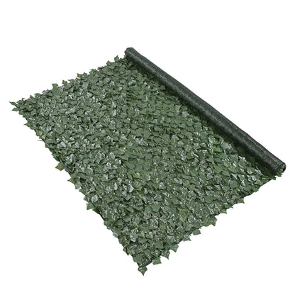 VEVOR Ivy Privacy Fence, 1830 x 2440 mm Artificial Green Wall Screen, Greenery Ivy Fence with Mesh Cloth Backing and Strengthened Joint, Faux Hedges Vine Leaf Decoration for Outdoor Garden, Yard - Mekamart Australia