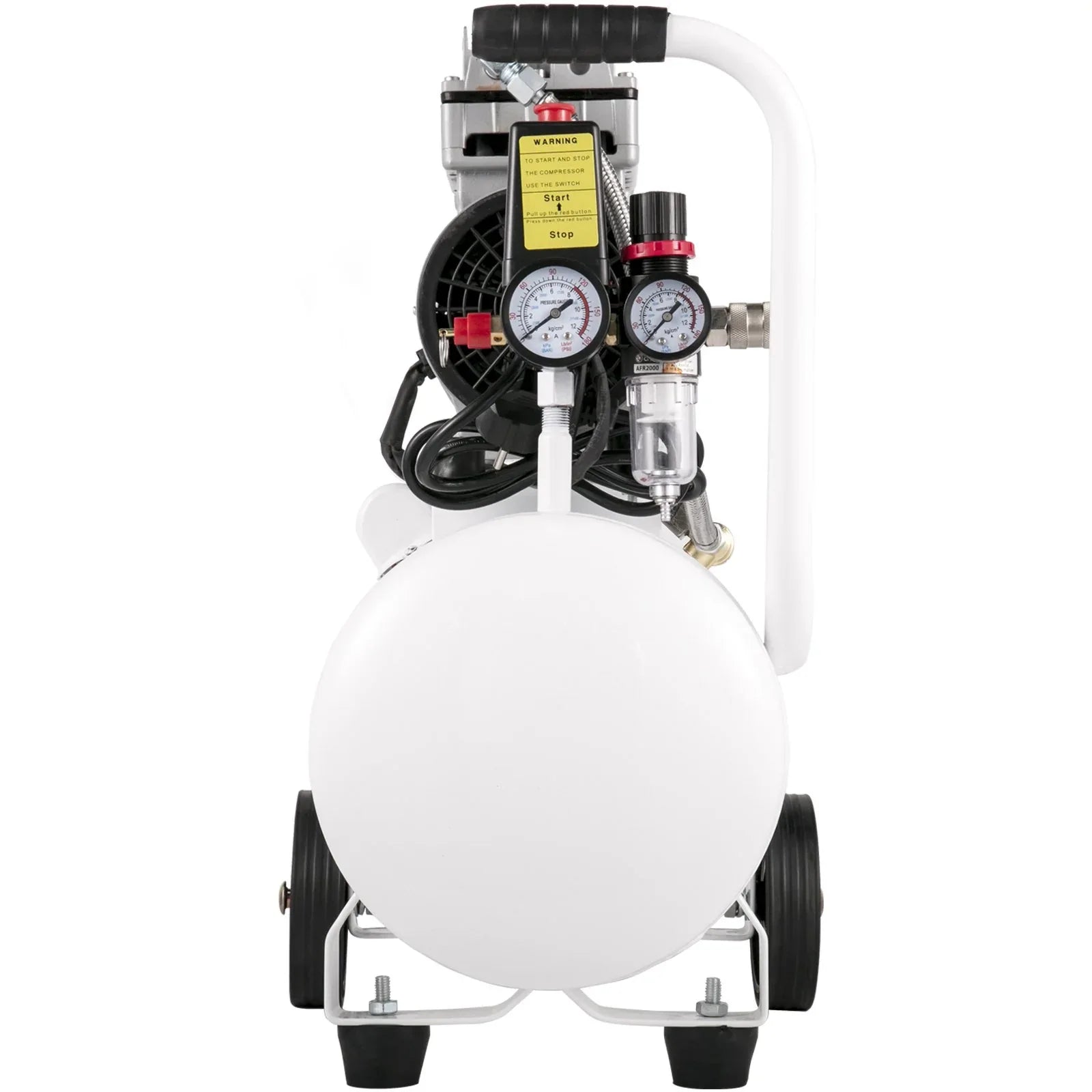 VEVOR Air Compressor 6.6 Gallon, Portable Air Compressor 1 HP, Oil Free Air Compressor Steel Tank 750W, Pancake Air Compressor 115 PSI, Ultra Quiet Compressor for Home Repair, Tire Inflation - Mekamart Australia