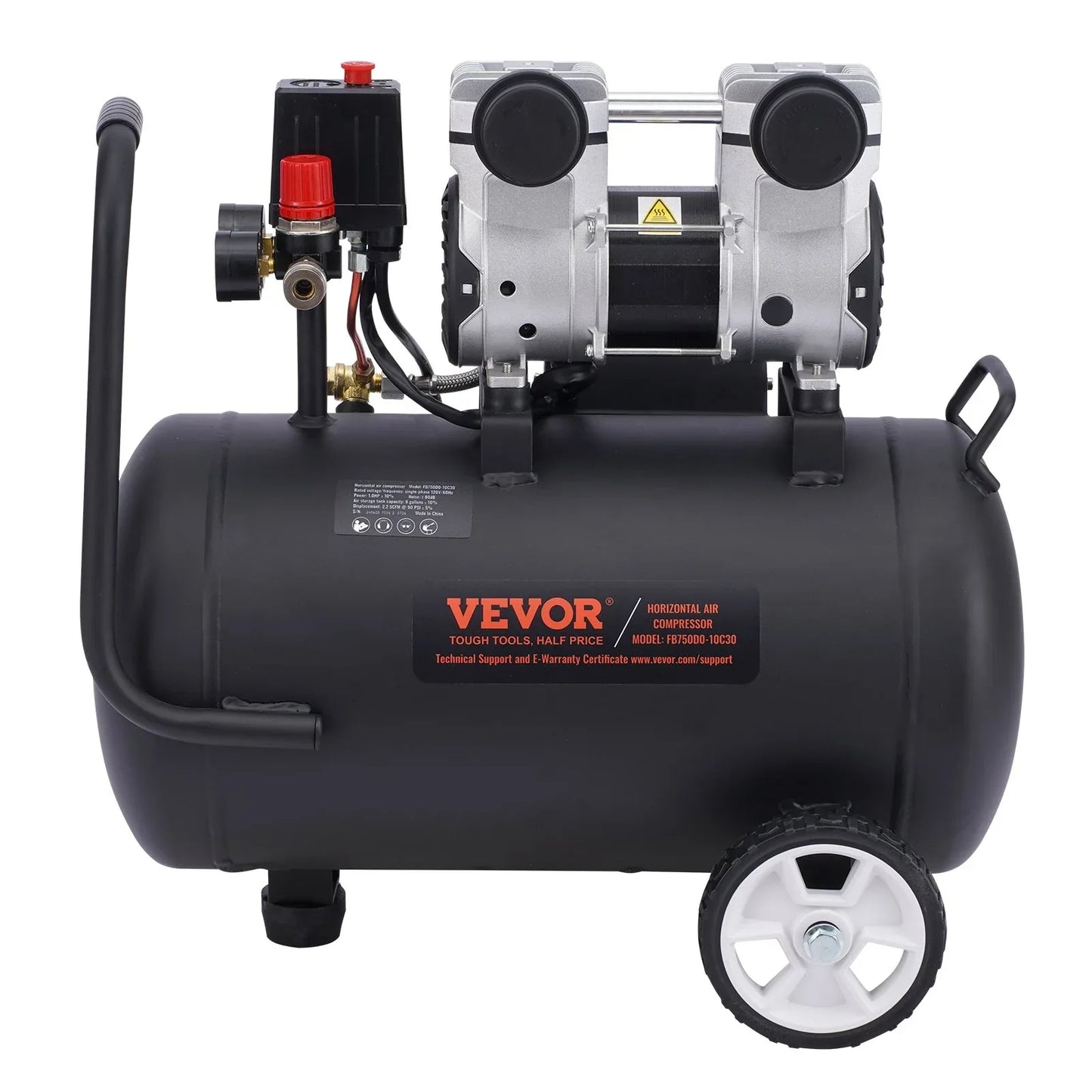 VEVOR Air Compressor Compact Portable Oil Free Compressor 30L 90 PSI - Mekamart Australia
