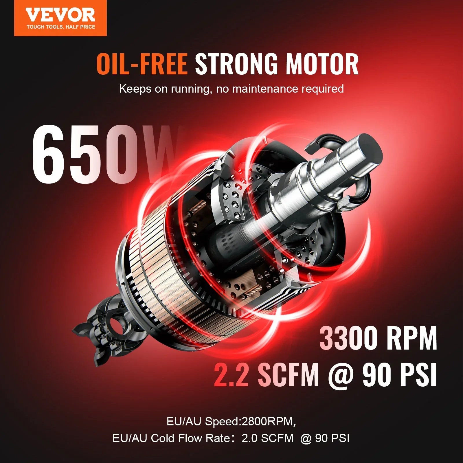 VEVOR Air Compressor Compact Portable Oil Free Compressor 30L 90 PSI - Mekamart Australia