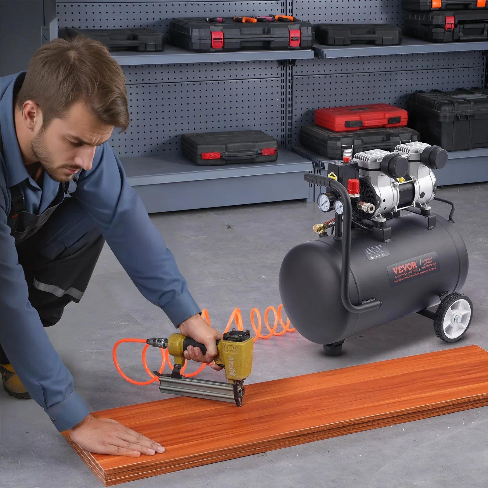 VEVOR Air Compressor Compact Portable Oil Free Compressor 30L 90 PSI - Mekamart Australia