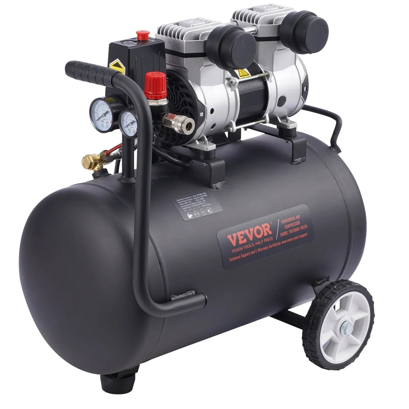 VEVOR Air Compressor Compact Portable Oil Free Compressor 30L 90 PSI - Mekamart Australia
