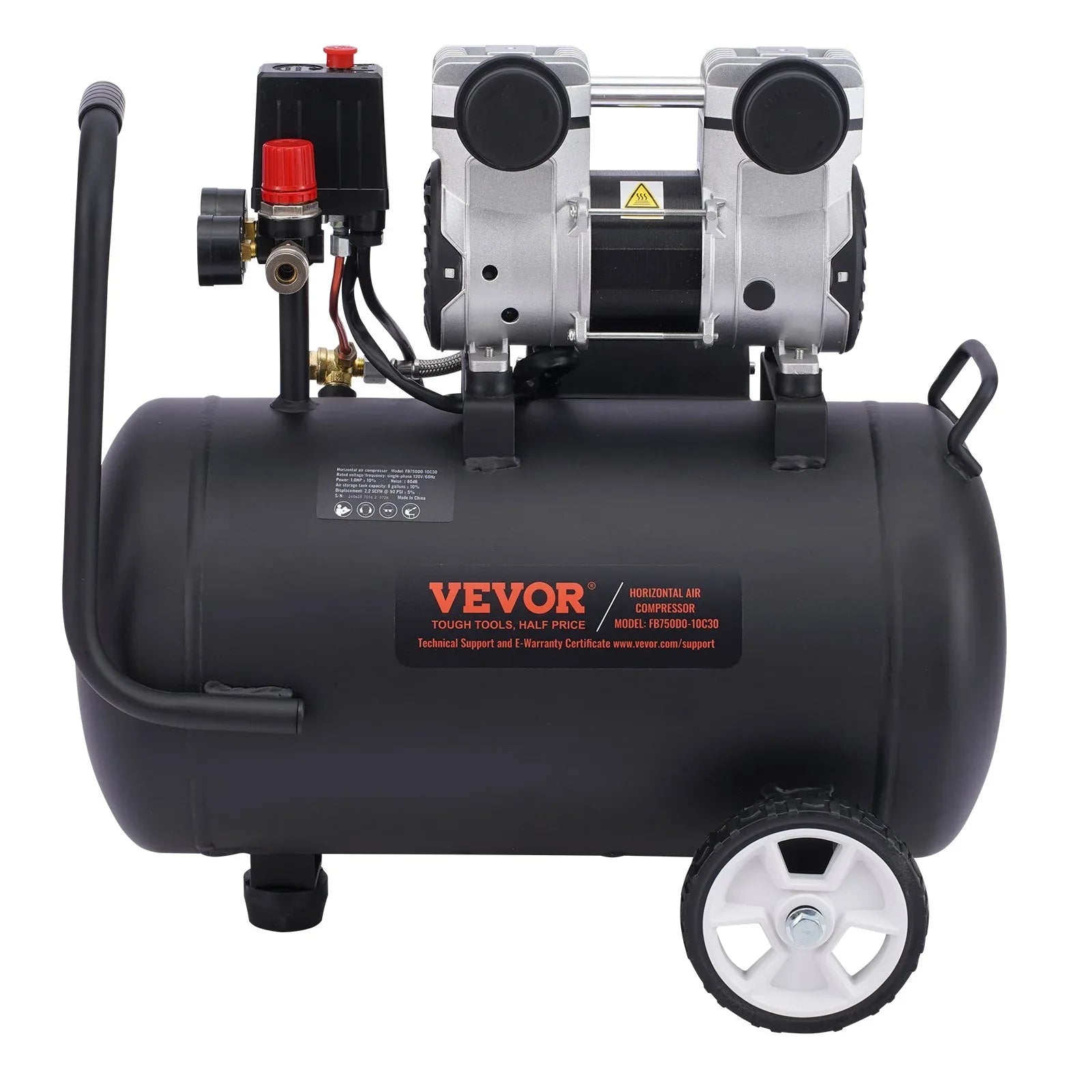 VEVOR Air Compressor Compact Portable Oil Free Compressor 30L 90 PSI - Mekamart Australia