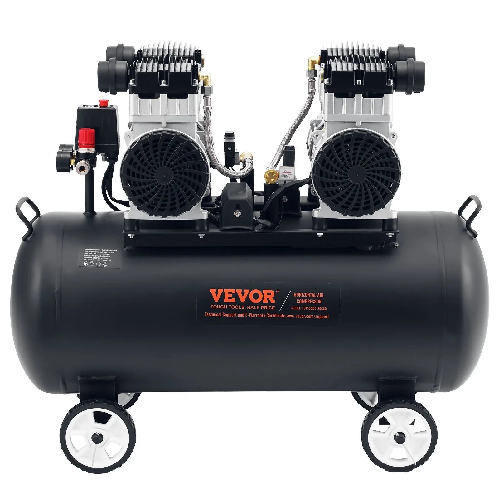 VEVOR Air Compressor Compact Portable Oil Free Compressor 75L 90 PSI - Mekamart Australia