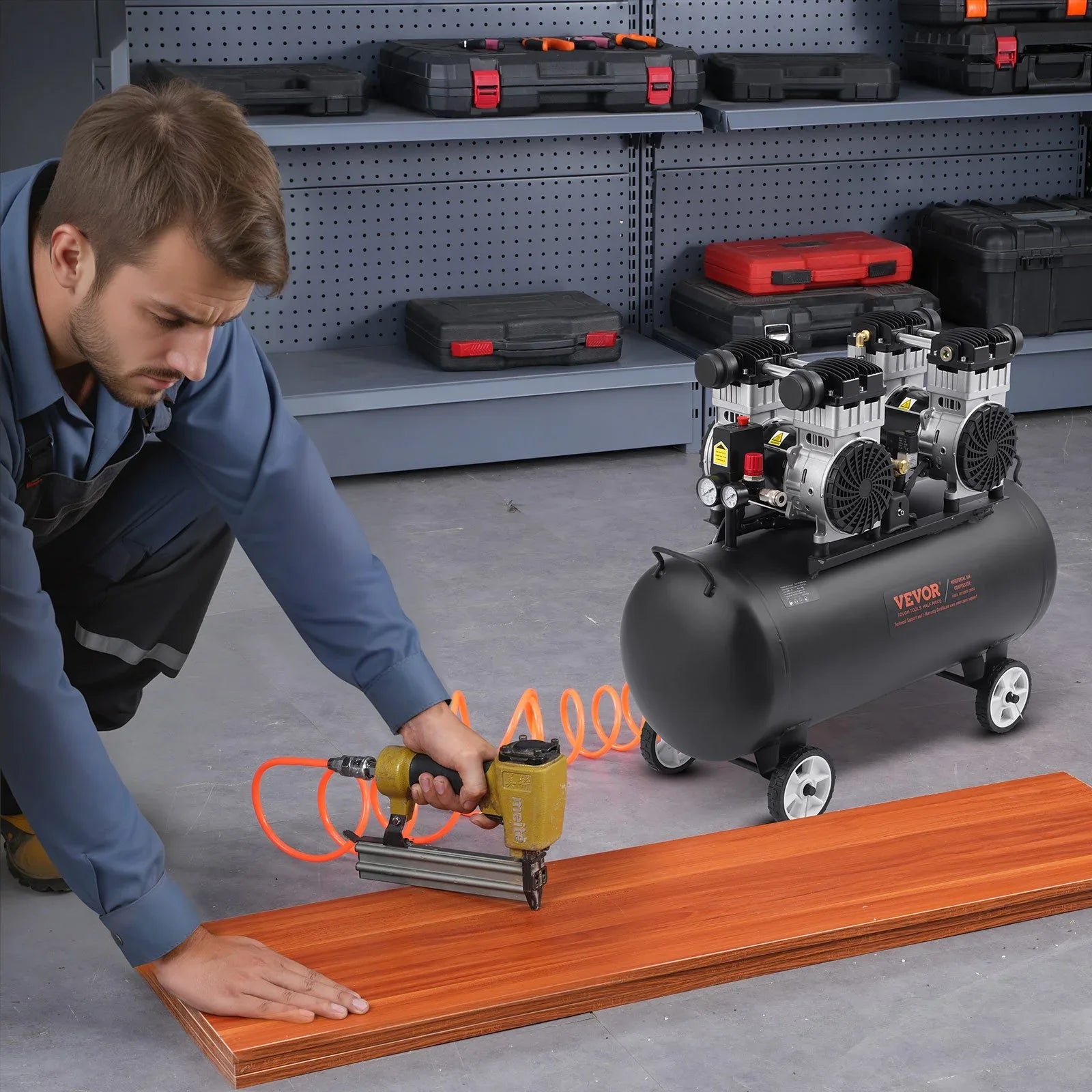 VEVOR Air Compressor Compact Portable Oil Free Compressor 75L 90 PSI - Mekamart Australia