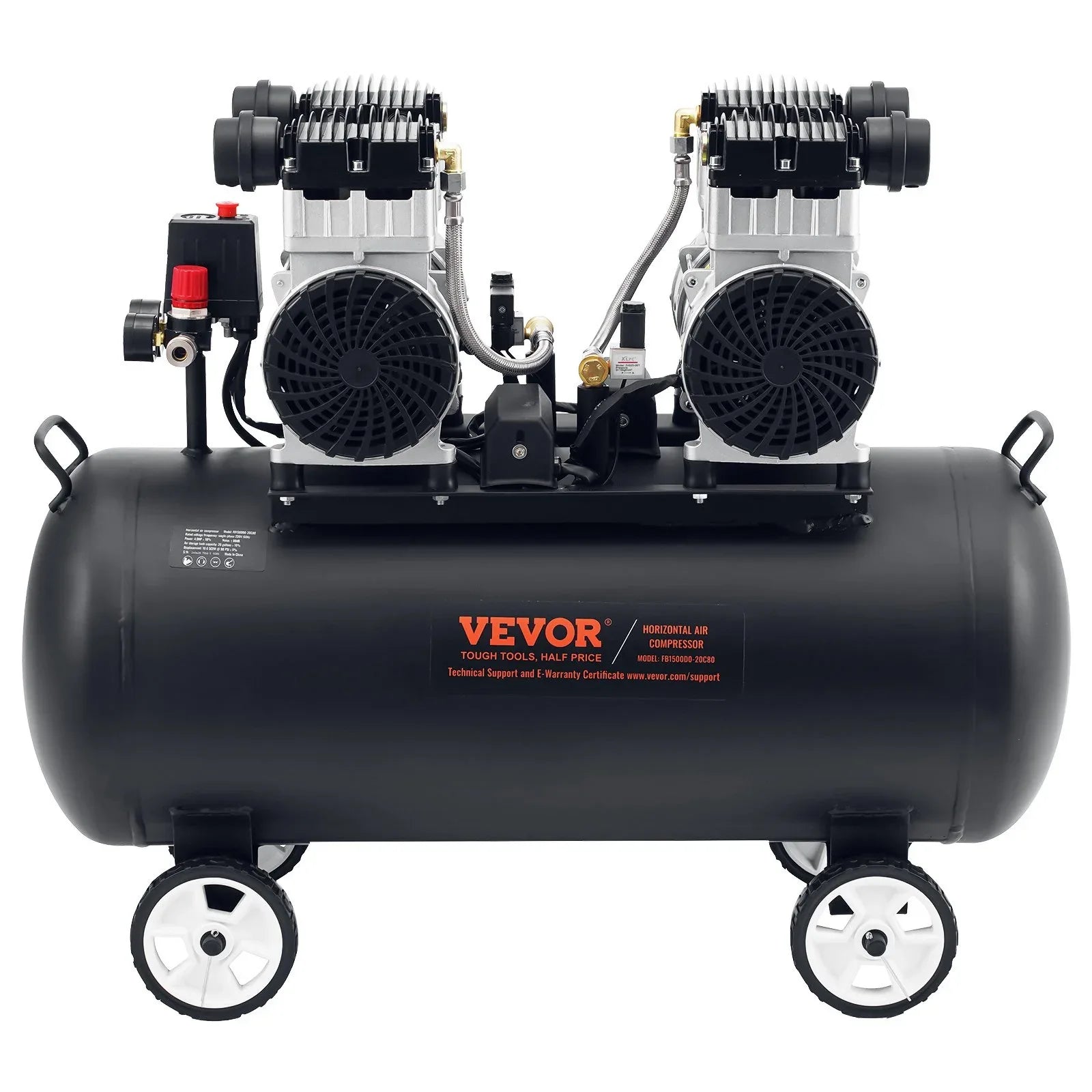 VEVOR Air Compressor Compact Portable Oil Free Compressor 75L 90 PSI - Mekamart Australia