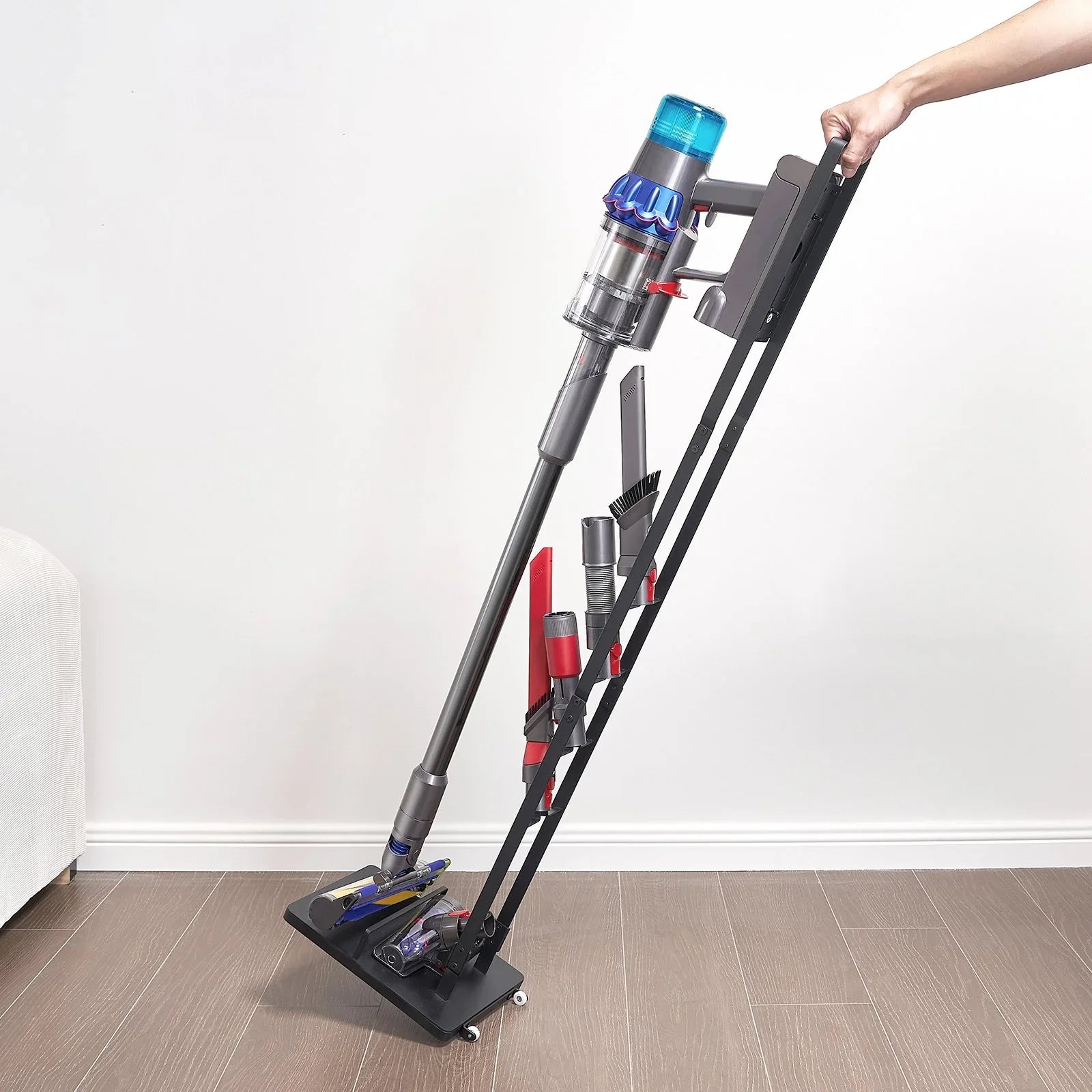 VEVOR Vacuum Stand, Compatible With Dyson V6 V7 V8 V10 V11 V15, Stable Vacuum Stand Holder with Wheels for Dyson DC30 DC31 DC34 DC35 DC58 DC59 DC62 D74 Cordless Upright Vacuum Cleaners & Accessories - Mekamart Australia