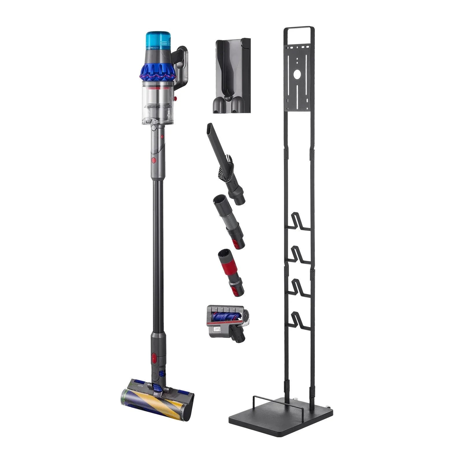 VEVOR Vacuum Stand, Compatible With Dyson V6 V7 V8 V10 V11 V15, Stable Vacuum Stand Holder with Wheels for Dyson DC30 DC31 DC34 DC35 DC58 DC59 DC62 D74 Cordless Upright Vacuum Cleaners & Accessories - Mekamart Australia
